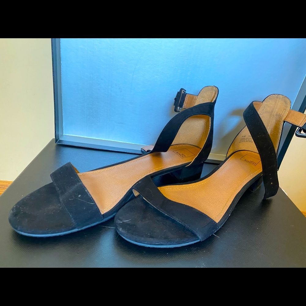14th & Union nude cream open toe ankle strap sandals shoes women 7M